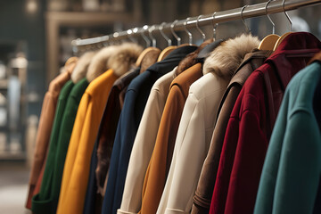 Obraz premium Winter Wardrobe Choices on Display,
