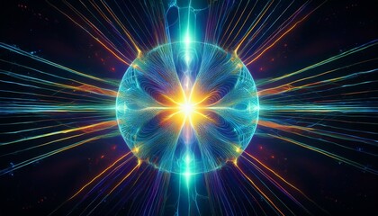 background with glowing circles and shapes suitable for cover or scene