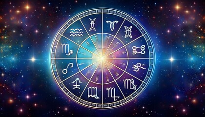 background with glowing circles and shapes suitable for cover or scene