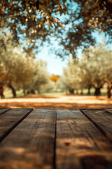 A rustic wooden table set in the foreground