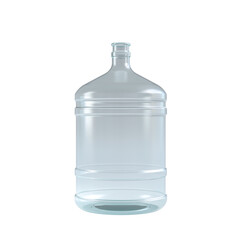 Large empty transparent reusable water bottle