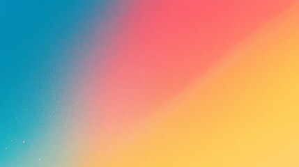 Obraz premium A vibrant gradient blending blue, pink, and yellow hues, creating a visually appealing and dynamic background.