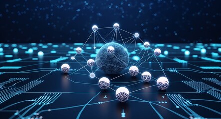 background with molecules 