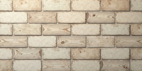 Fototapeta premium A Seamless Texture of Weathered Wooden Planks Arranged in a Brick Pattern, Ideal for Backgrounds and Design Projects