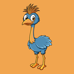 vector illustration of an emu