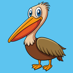 illustration of a brown pelican
