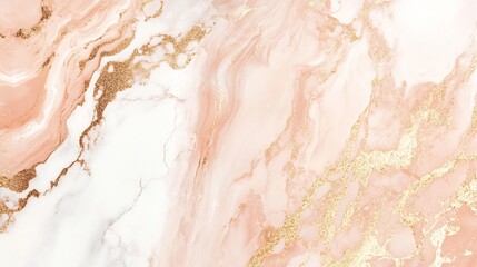 Elegant Blush Gold Marble Texture Swirling Design. AI Generated