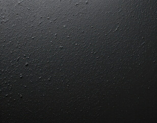 Textured Black Grainy Powder-Coated Metal Surface - Rough Dark Background