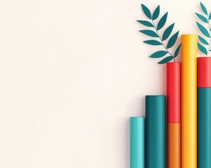 Obraz premium Digital representation of a mixed fund with equities and bonds forming a stable foundation, secure investment, financial growth