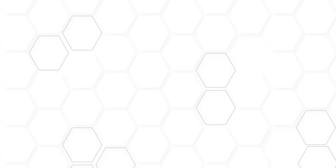 Abstract seamless honeycomb hexagon background. Geometric texture white pattern
design.
