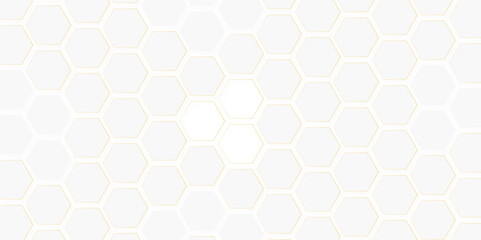 Abstract seamless honeycomb hexagon background. Geometric texture white pattern
design.
