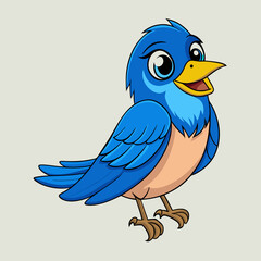 blue bird on a branch