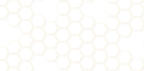 Abstract seamless honeycomb hexagon background. Geometric texture white pattern
design.
