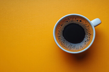 Ai generated minimalistic wallpaper image with cup of coffee