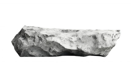 Naklejka premium Rough grey rock formation isolated transparent background ideal for product display or design