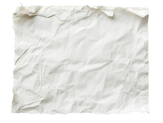 Crumpled White Paper Texture Realistic Wrinkled Sheet Grunge Background Design