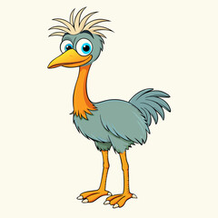 vector illustration of cartoon bird