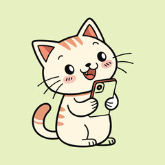 cat with phone call' where playful felines meet modern tech! Watch cats hilariously interact with phones, from answering calls to having funny
