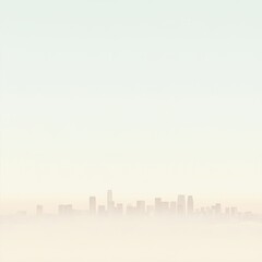 Naklejka premium Skyline in Haze: A City Obscured by Air Pollution 29