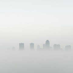 Naklejka premium Skyline in Haze: A City Obscured by Air Pollution 15