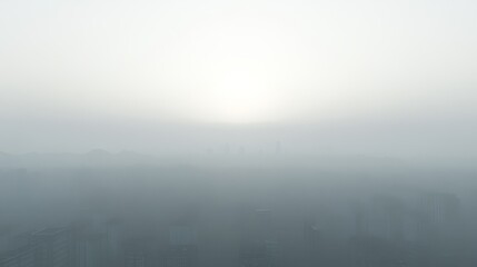 Fototapeta premium Skyline in Haze: A City Obscured by Air Pollution 6