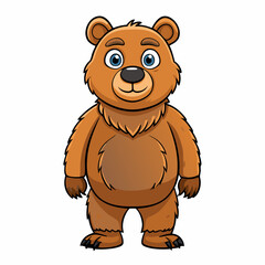 Naklejka premium grizzly bear cartoon