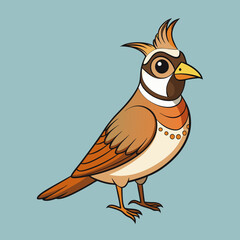 vector illustration of a horned lark
