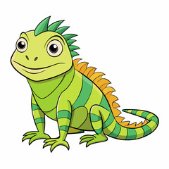 iguana cartoon vector