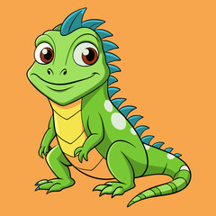iguana cartoon vector