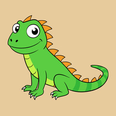 iguana cartoon vector