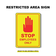 Fototapeta premium High-Security Zone Signs. Danger, Warning, and Restricted Access