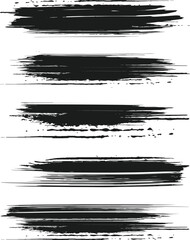 black brush strock set 