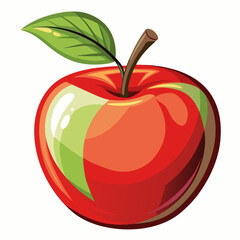 red apple vector illustration