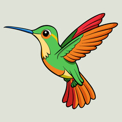 hummingbird and flower