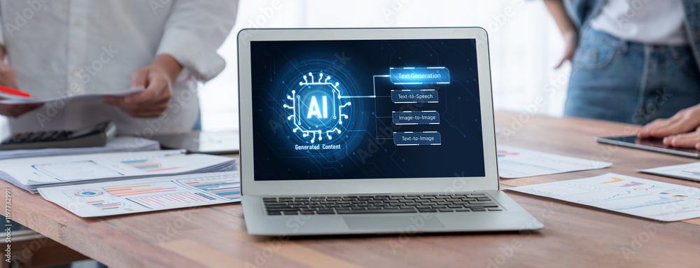 Aufkleber Generative AI virtual assistant tools for prompt engineer and user for ease of engage artificial intelligence AI technology help people to work with generative AI functions by prompting the AI brisk