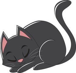 Silhouette black cat