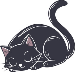 Silhouette black cat