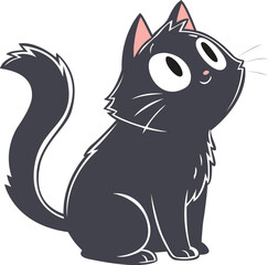 Silhouette black cat