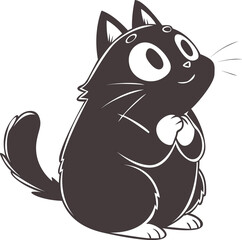 Silhouette black cat