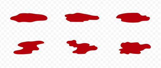 Blood spilled or paint. Puddle of blood. Bloodstain on the floor. Puddle of red paint