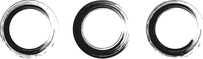 black brush strock set 