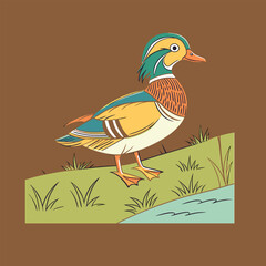 Duck Color image vector art 