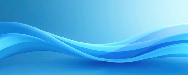 Fototapeta premium Abstract light blue gradient, flowing lines and shapes, vibrant, energy, subtle