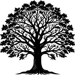 Obraz premium tree silhouette vector