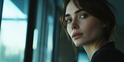 Contemplative Eyes - Serene Intensity