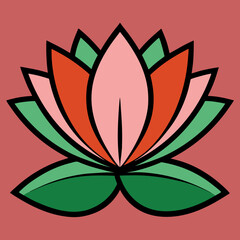 lotus flower vector illustration