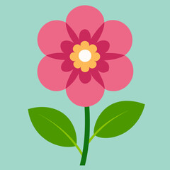 vector illustration of a primrose flower