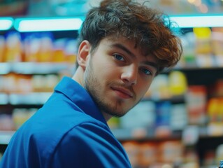 Fototapeta premium Youthful Market Worker