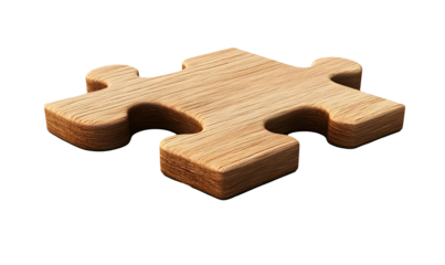 Wooden puzzle piece, isolated, background, solution, concept