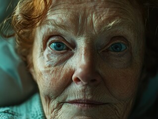 Serene Wisdom: An Elderly Woman's Gaze